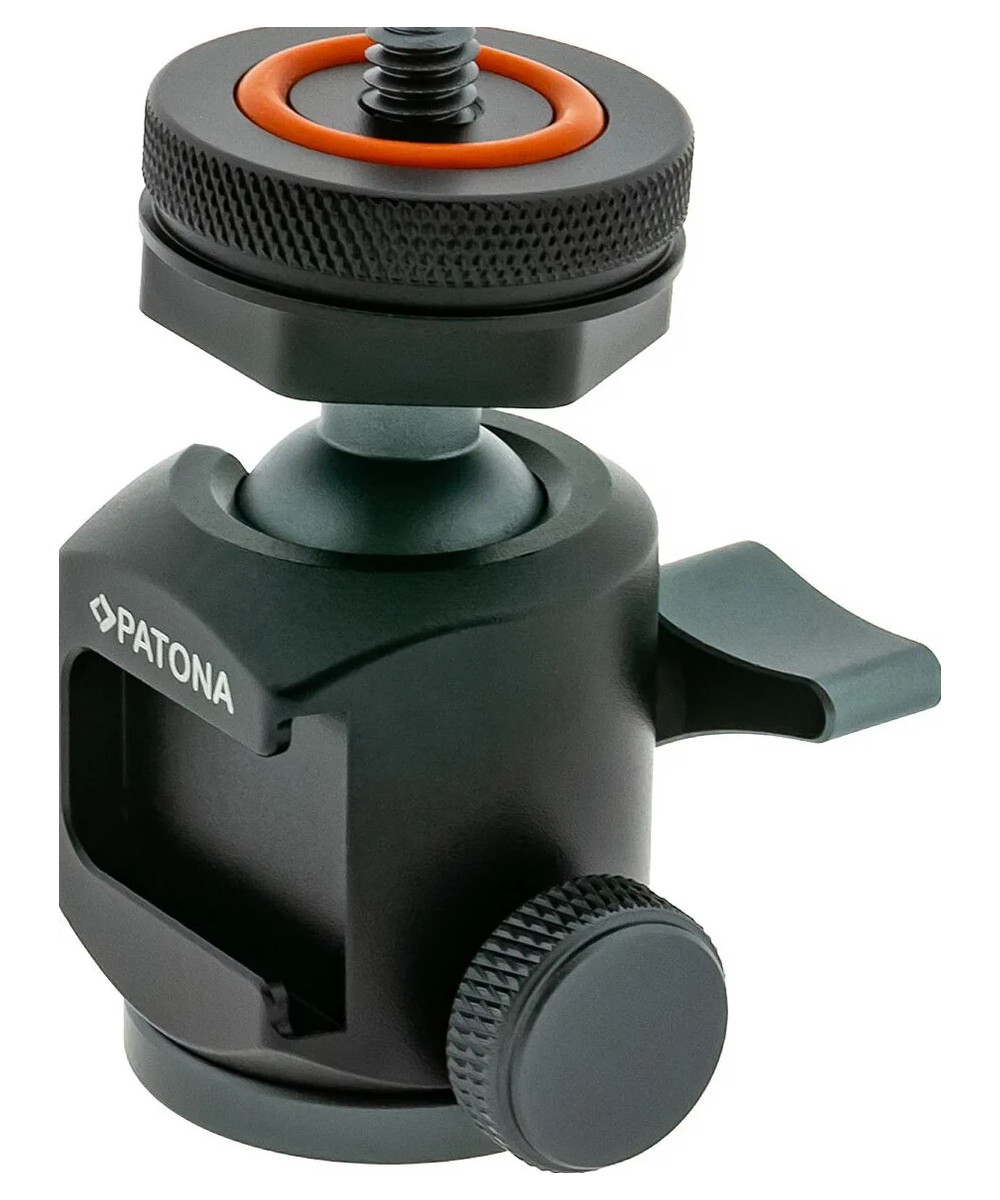 1435 testa per treppiede Nero Alluminio 1/4" Palla (forma)