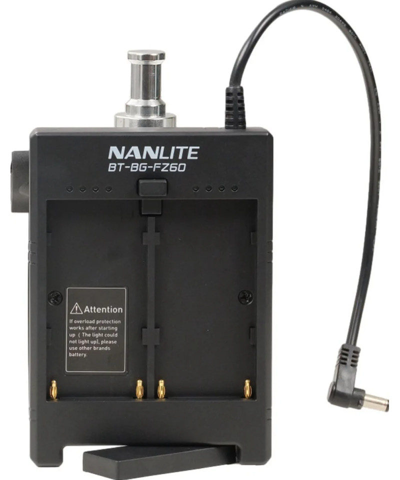 Battery grip BT-BG-V per batterie V-Mount con connettore DC per luce LED Forza 60