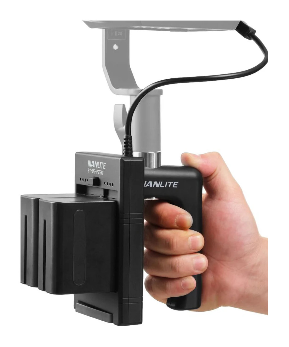 Battery grip BT-BG-V per batterie V-Mount con connettore DC per luce LED Forza 60