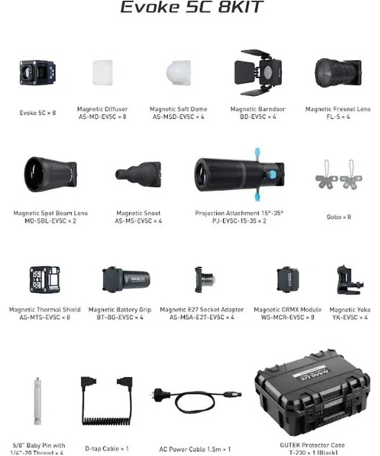Evoke 5C 8Kit FULL-COLOR RGB SPOT LIGHT