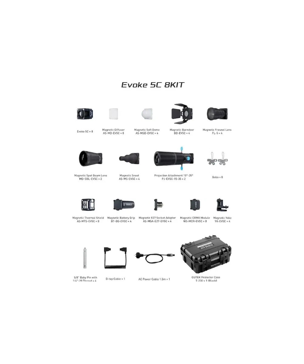 Evoke 5C 8Kit FULL-COLOR RGB SPOT LIGHT