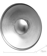 Parabola Beauty Dish Silver 42cm