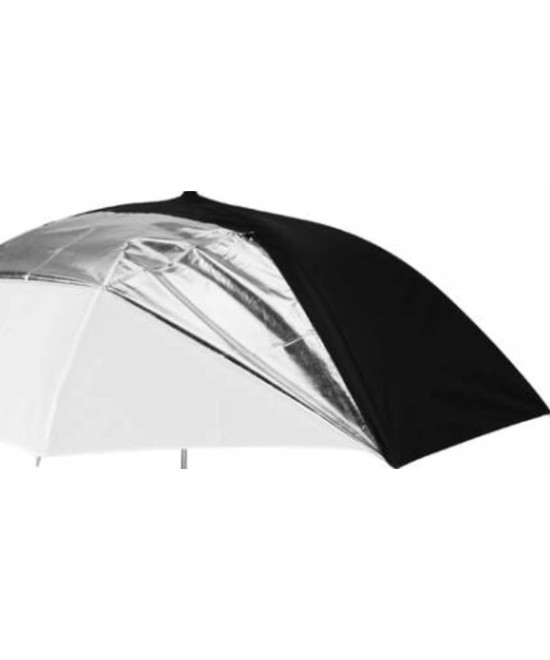 Ombrello D101 UB-006 40 Nero,Bianco,Argento