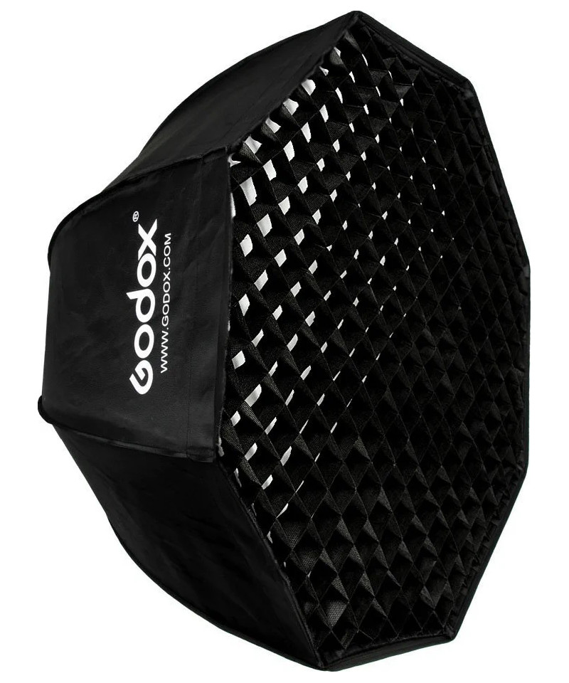 Softbox ottagonale a chiusura rapida 80cm con griglia