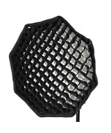 Softbox ottagonale a chiusura rapida 80cm con griglia