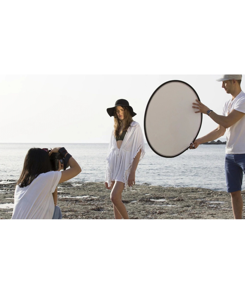 Pannello circolare Argento / Bianco Ø 95 cm