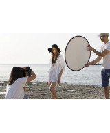 Pannello circolare Argento / Bianco Ø 95 cm