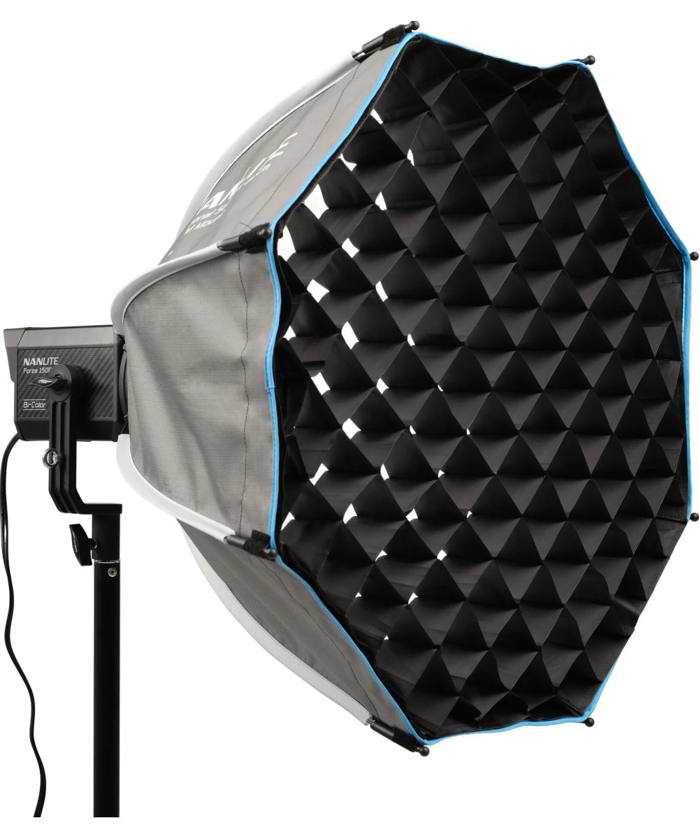 Softbox ottagonale a chiusura rapida 60cm con griglia, Attacco FM