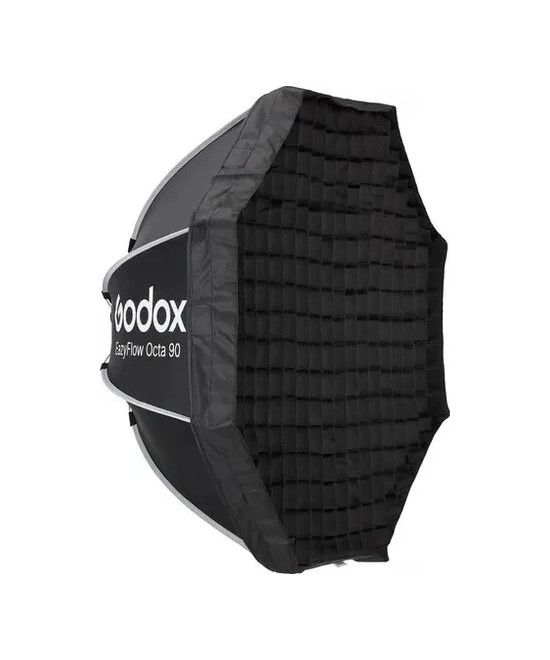 Softbox EAZYFLOW Ottagonale 90cm a chiusura rapida con griglia