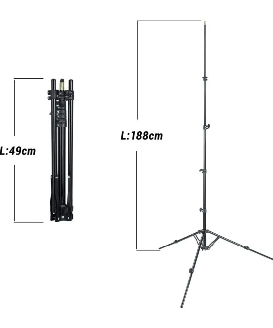 Stativo 210F per lampade da studio e flash