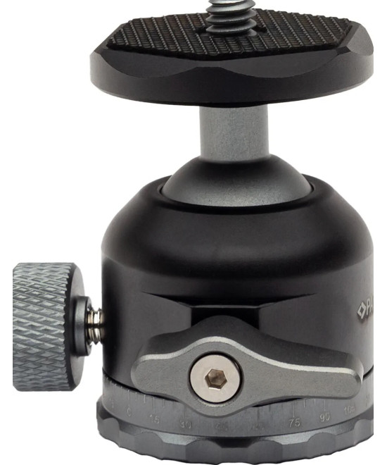 1436 testa per treppiede Nero Alluminio 1/4" Palla (forma)