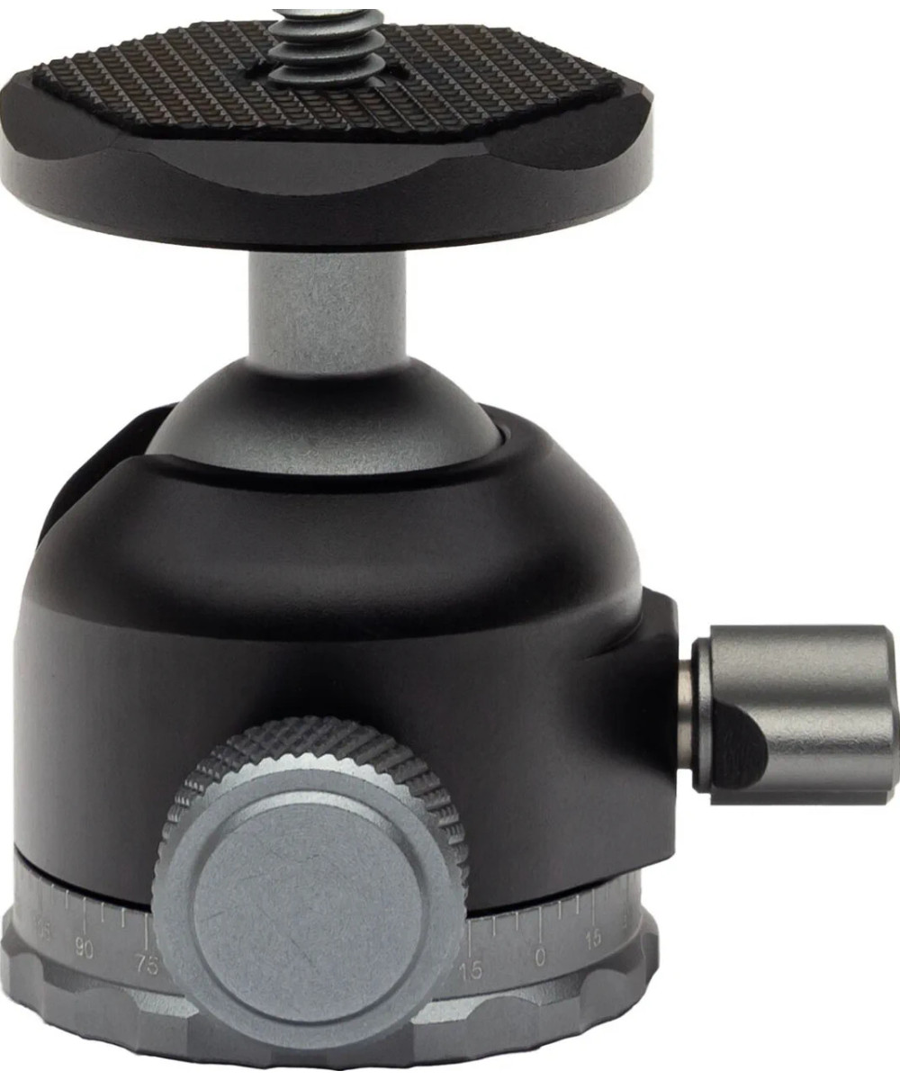 1436 testa per treppiede Nero Alluminio 1/4" Palla (forma)