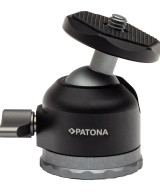 1436 testa per treppiede Nero Alluminio 1/4" Palla (forma)