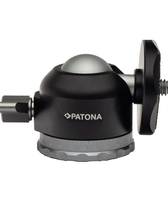 1436 testa per treppiede Nero Alluminio 1/4" Palla (forma)
