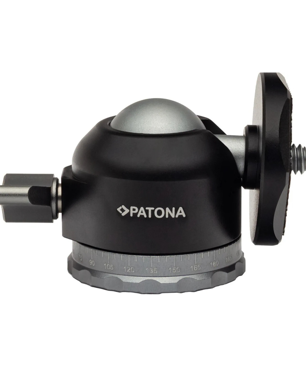 1436 testa per treppiede Nero Alluminio 1/4" Palla (forma)