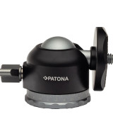 1436 testa per treppiede Nero Alluminio 1/4" Palla (forma)