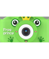 KIDS PHOTO CAMERA DIGITAL BUBBLE MICRO SD 2"IPS HD SCREEN GREEN + COVER RANA