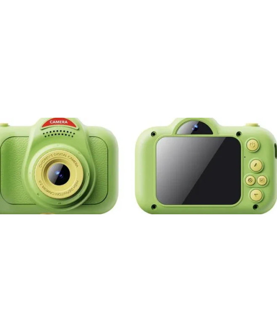 KIDS PHOTO CAMERA DIGITAL DUAL LENS MICRO SD 2"IPS HD VERDE