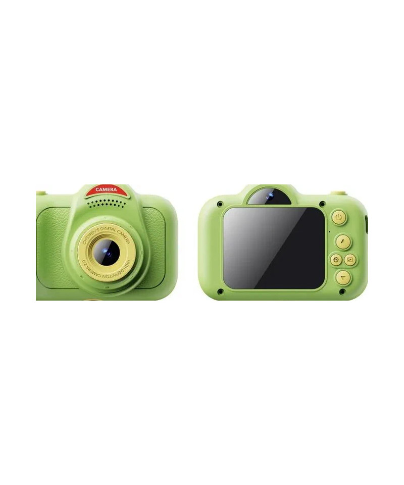 KIDS PHOTO CAMERA DIGITAL DUAL LENS MICRO SD 2"IPS HD VERDE