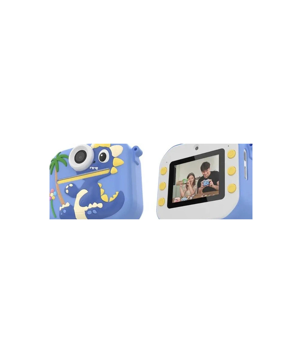 INSTANT CAMERA LCD 2,0 DINOSAURO CARTA TERMICA BLUE