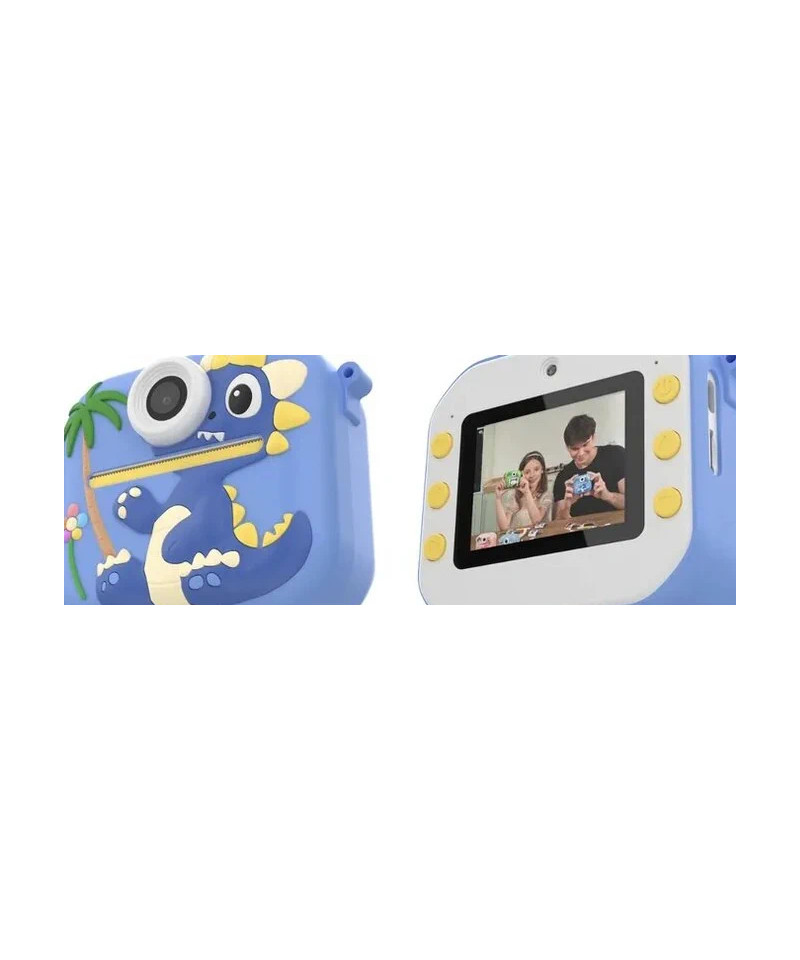 INSTANT CAMERA LCD 2,0 DINOSAURO CARTA TERMICA BLUE