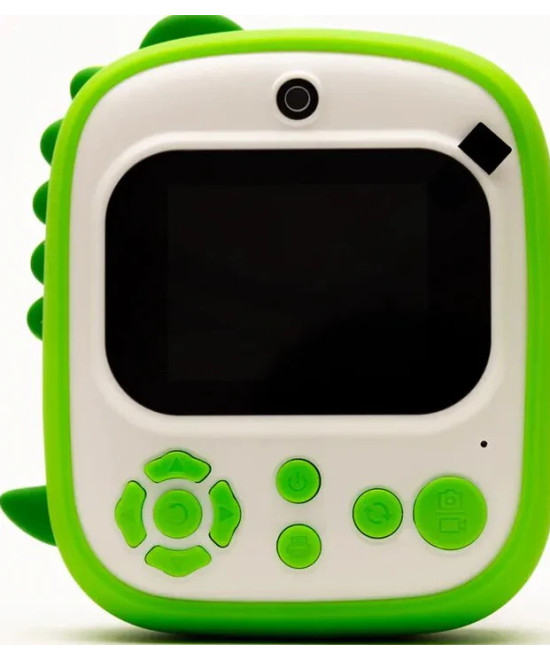 INSTANT CAMERA LCD 2,0 DINOSAURO KIT PER COLORARE CARTA TERMICA GREEN