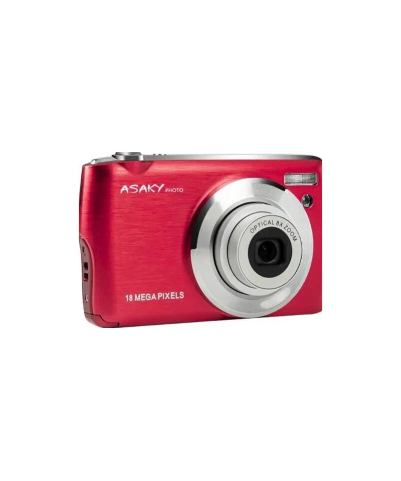 Photo Shuttle S-8 Rossa: Fotocamera digitale compatta Asaky Slim