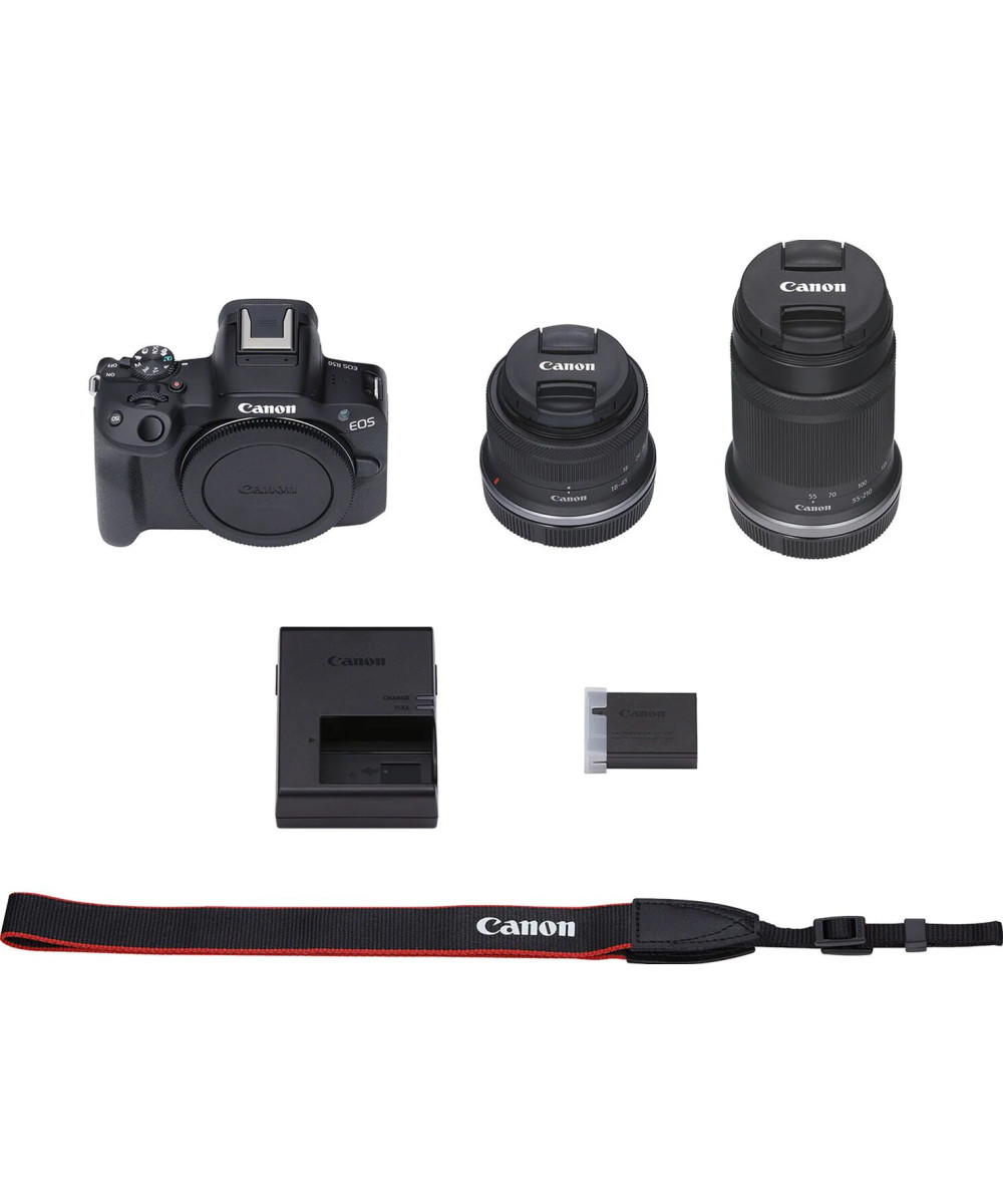 EOS R50 + RF-S 18-45mm f/4.5-6.3 IS STM + RF-S 55-210mm f/5-7.1 IS STM