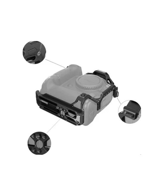 Gabbia per EOS R5/R6/R5 C con alloggiamento per BG-R10 Battery Grip