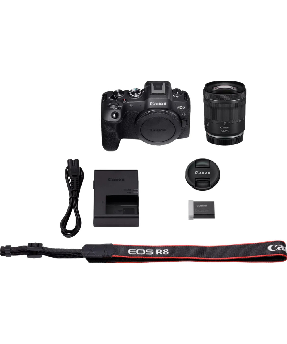Fotocamera mirrorless Canon 5803C095 EOS R8 Kit RF 24 105mm F4 7.1 IS Kit RF 24 105mm F4 7.1 IS STM
