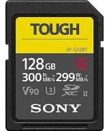 128GB SDXC Tough UHS II U3 R300MB/s W299MB/s 4k V90 IPX68