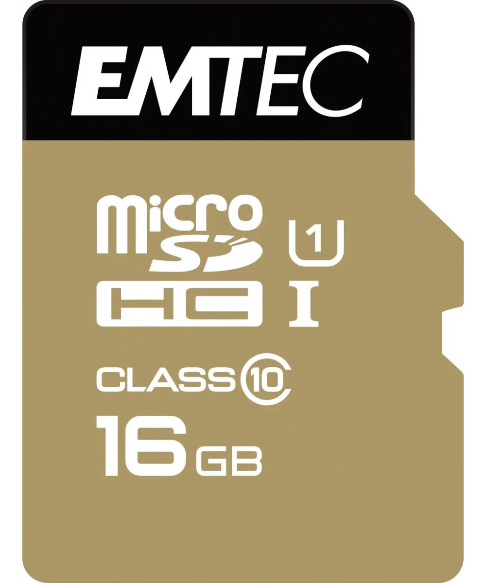 16GB Micro SDHC CL.10 Gold Plus U1 + adattatore