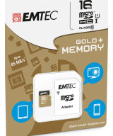 16GB Micro SDHC CL.10 Gold Plus U1 + adattatore