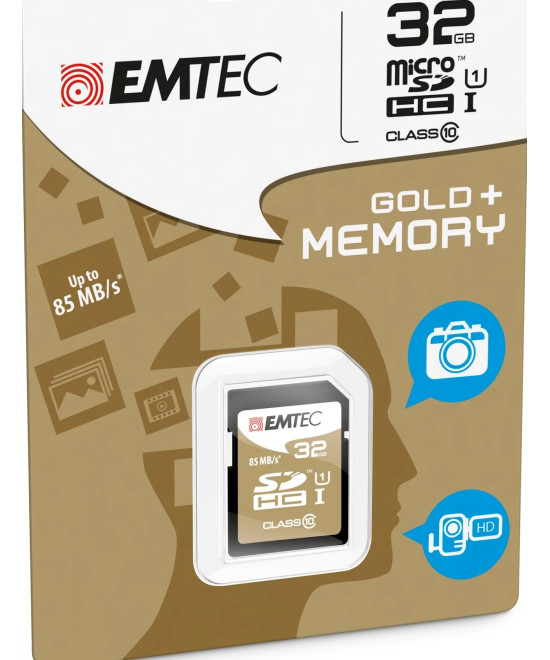 32GB SDHC CL.10 Gold Plus 85Mb/24Mb U1