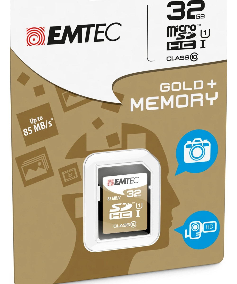 32GB SDHC CL.10 Gold Plus 85Mb/24Mb U1