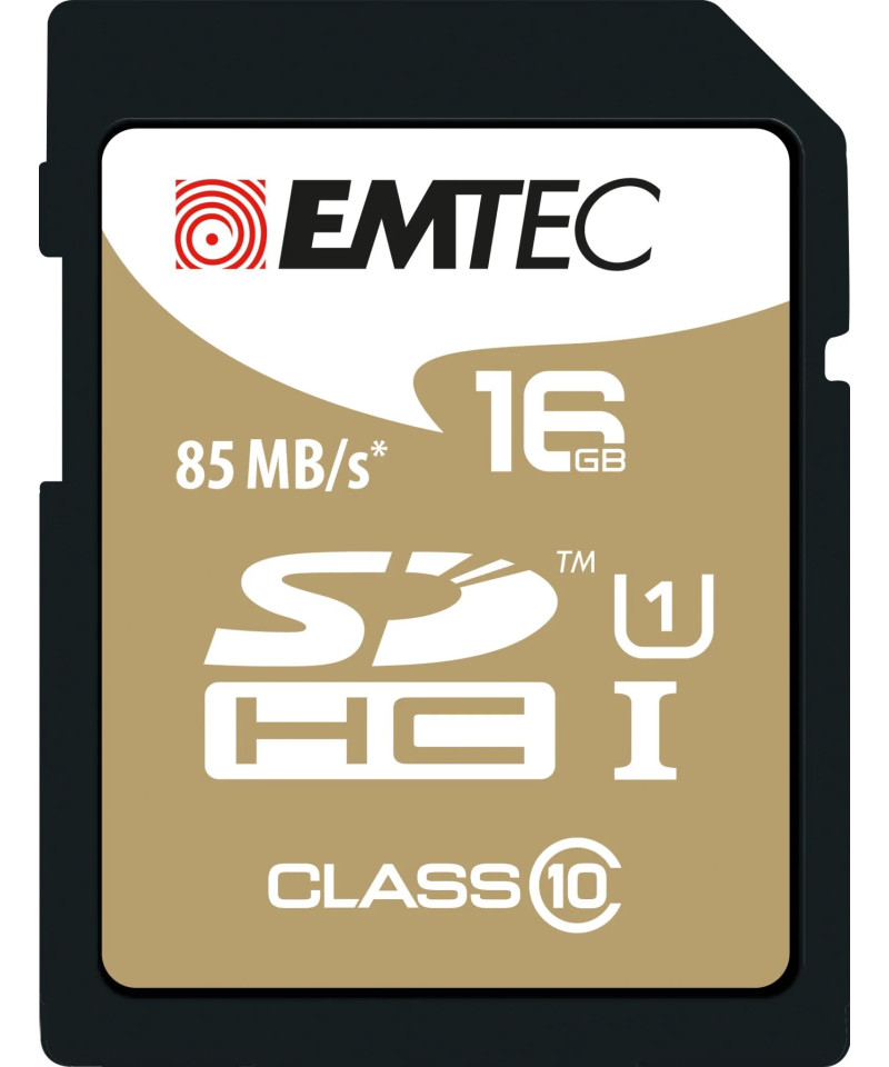 16GB SDHC Classe10 Gold Plus 85Mb/24Mb U1