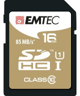 16GB SDHC Classe10 Gold Plus 85Mb/24Mb U1