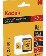 32GB MicroSDHC 85/MBs Classe 10 U1 580X con adattatore