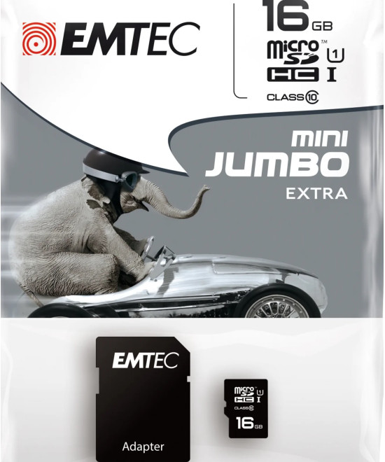 16GB MICRO SDHC Classe 10 CLASSIC 20MB/12MB CON ADATTATORE