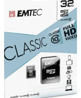 32GB  MICRO SDHC Classe 10 CLASSIC 20MB/12MB CON ADATTATORE