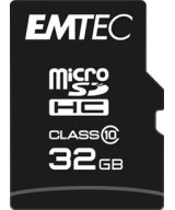 32GB  MICRO SDHC Classe 10 CLASSIC 20MB/12MB CON ADATTATORE
