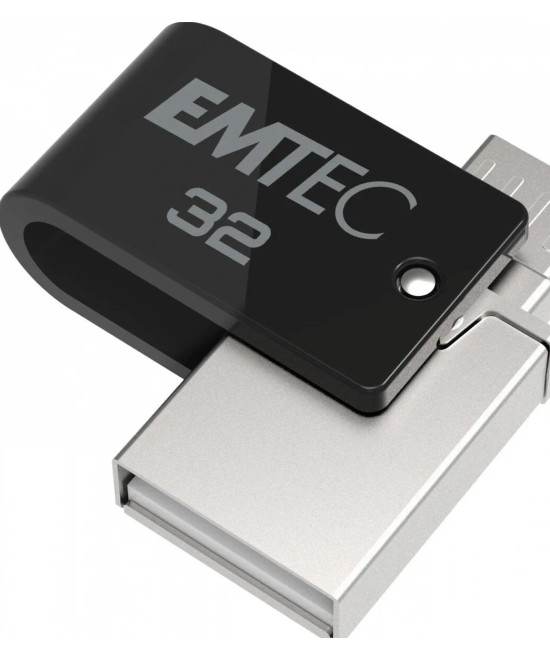 T260B USB 32 GB USB A / Micro-USB 2.0 Nero, Acciaio inossidabile