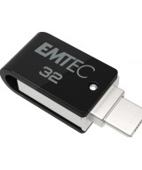 T260B USB 32 GB USB A / Micro-USB 2.0 Nero, Acciaio inossidabile