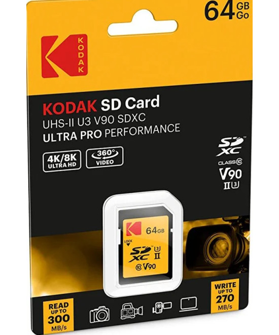 SDXC 64GB Classe 10 UHS-II U3 V90 Ultra Pro Performance