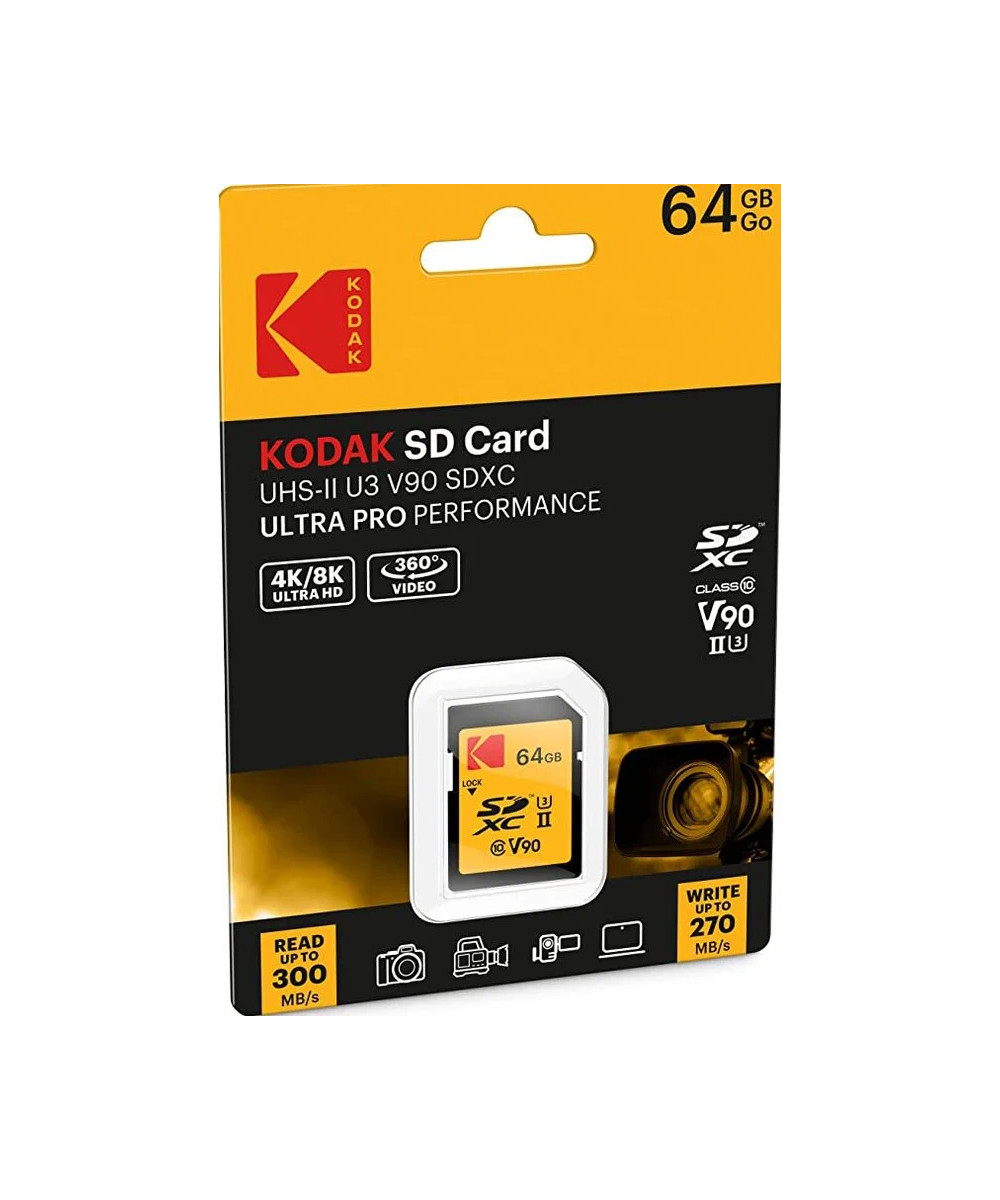 SDXC 64GB Classe 10 UHS-II U3 V90 Ultra Pro Performance