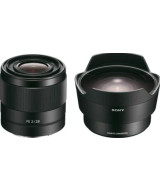 SEL28F20 + SEL057FEC SLR Obiettivo ampio Nero