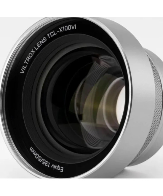 TCL-X100VI SILVER TELEPHOTO CONVERSION LENS (45G. 32,3MM) FOR FUJI X100 SERIES