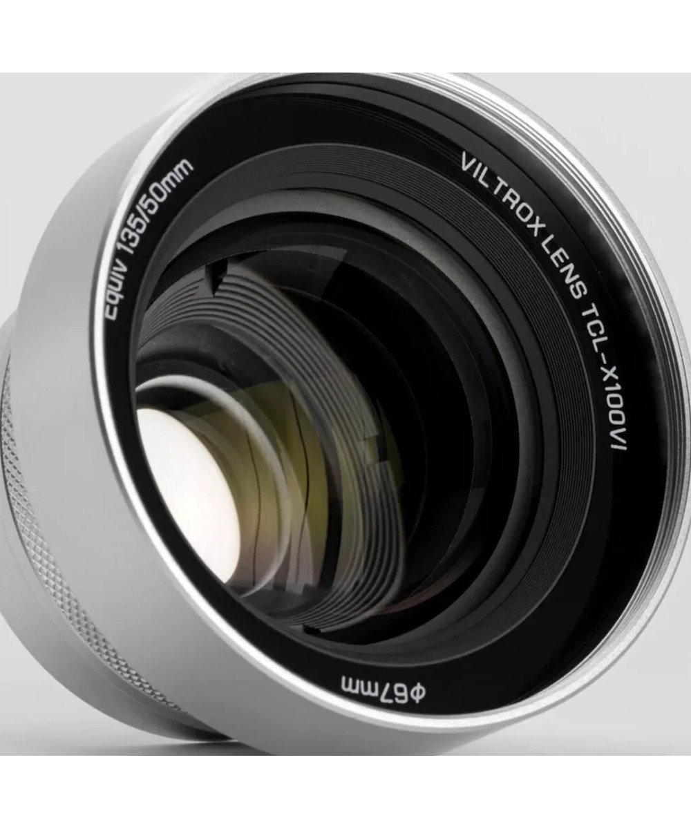 TCL-X100VI SILVER TELEPHOTO CONVERSION LENS (45G. 32,3MM) FOR FUJI X100 SERIES