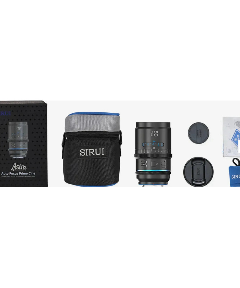 ASTRA 50mm t/1.8 1.33X Anamorphic FE AF Blue Flare Sony E-Mount