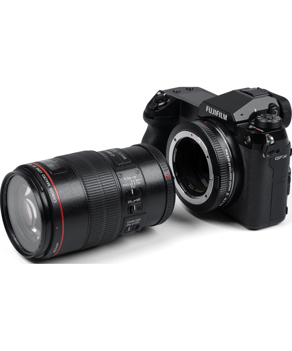 Adattatore AF per Ottiche Canon EF su Fuji GFX